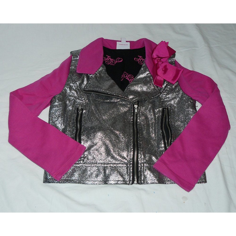 JOJO'S CLOSET Jojo Siwa Moto Jacket, Hot Pink sz S